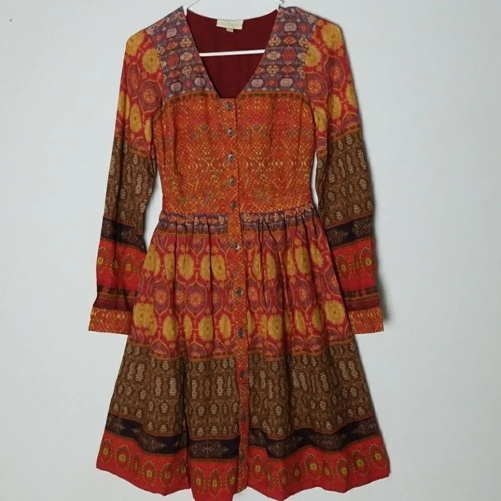 Modcloth printed dress sz XXS